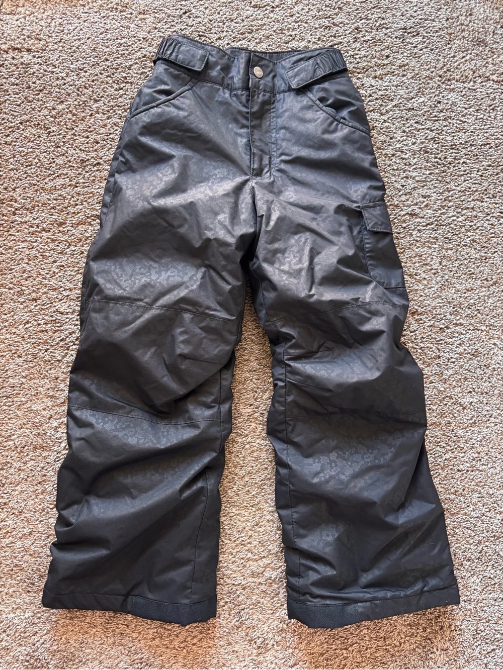 Columbia Snow Pants Kids Small 7/8 Bugaboo Lined Ski Snowboard Insulated Black